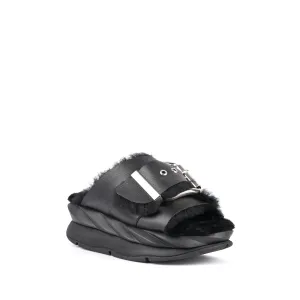 4CCCCEES Black Mellow Laze Sandal