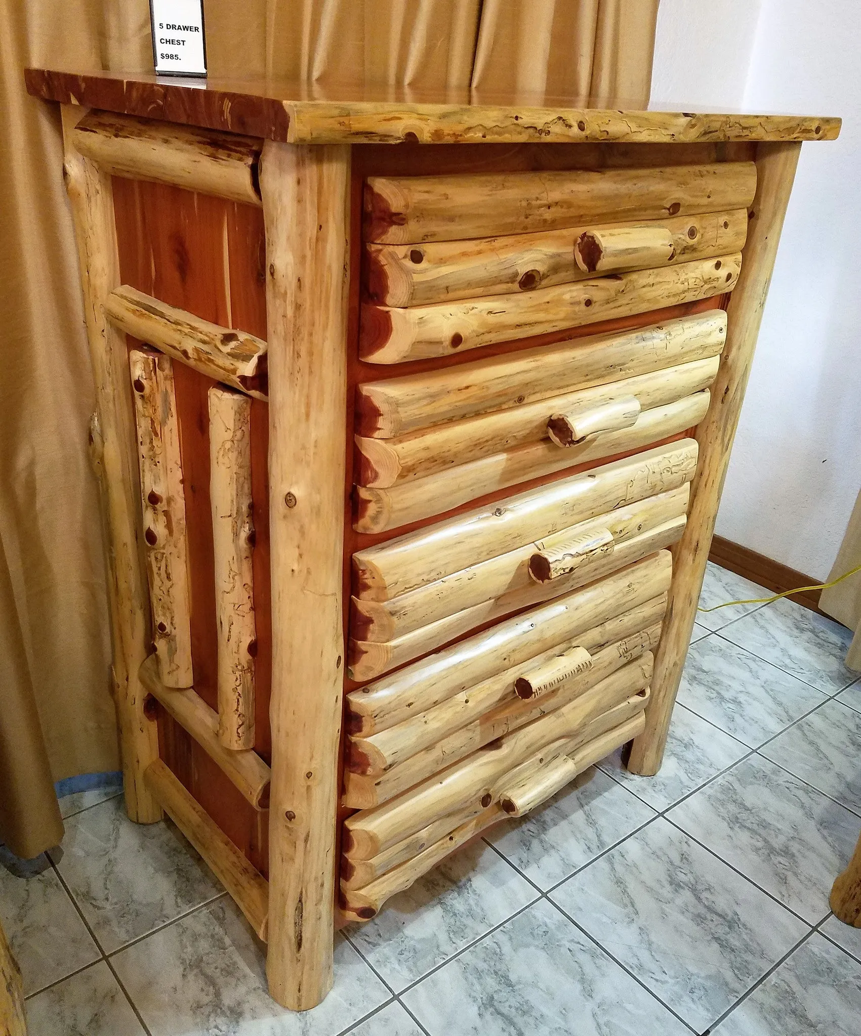 5 Drawer red cedar Dresser