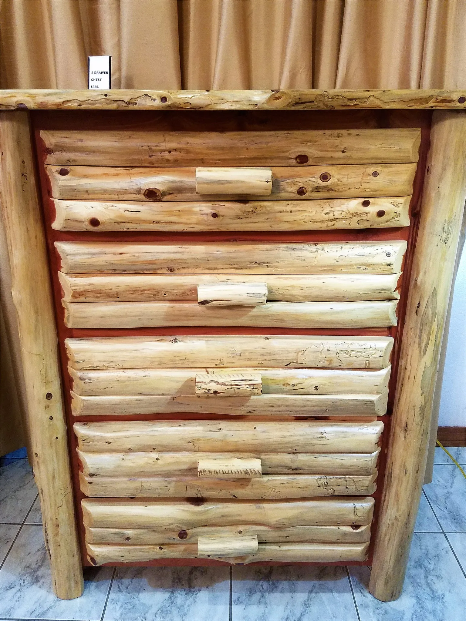 5 Drawer red cedar Dresser