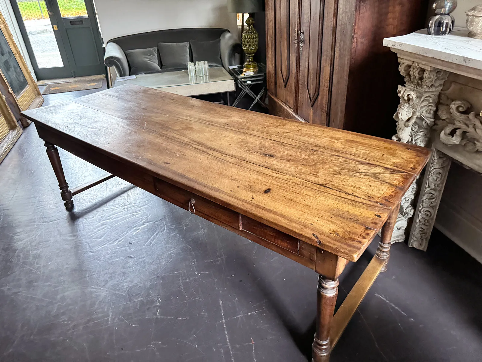 A Late 18th C/Early 19th C Walnut Dining Table of Beautiful Colour with Secret Drawer