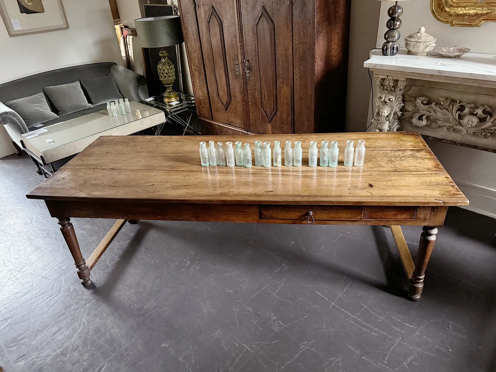 A Late 18th C/Early 19th C Walnut Dining Table of Beautiful Colour with Secret Drawer