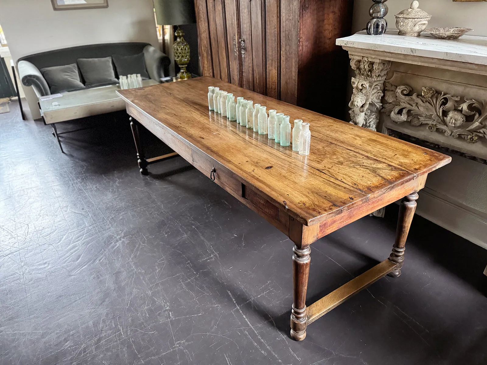 A Late 18th C/Early 19th C Walnut Dining Table of Beautiful Colour with Secret Drawer