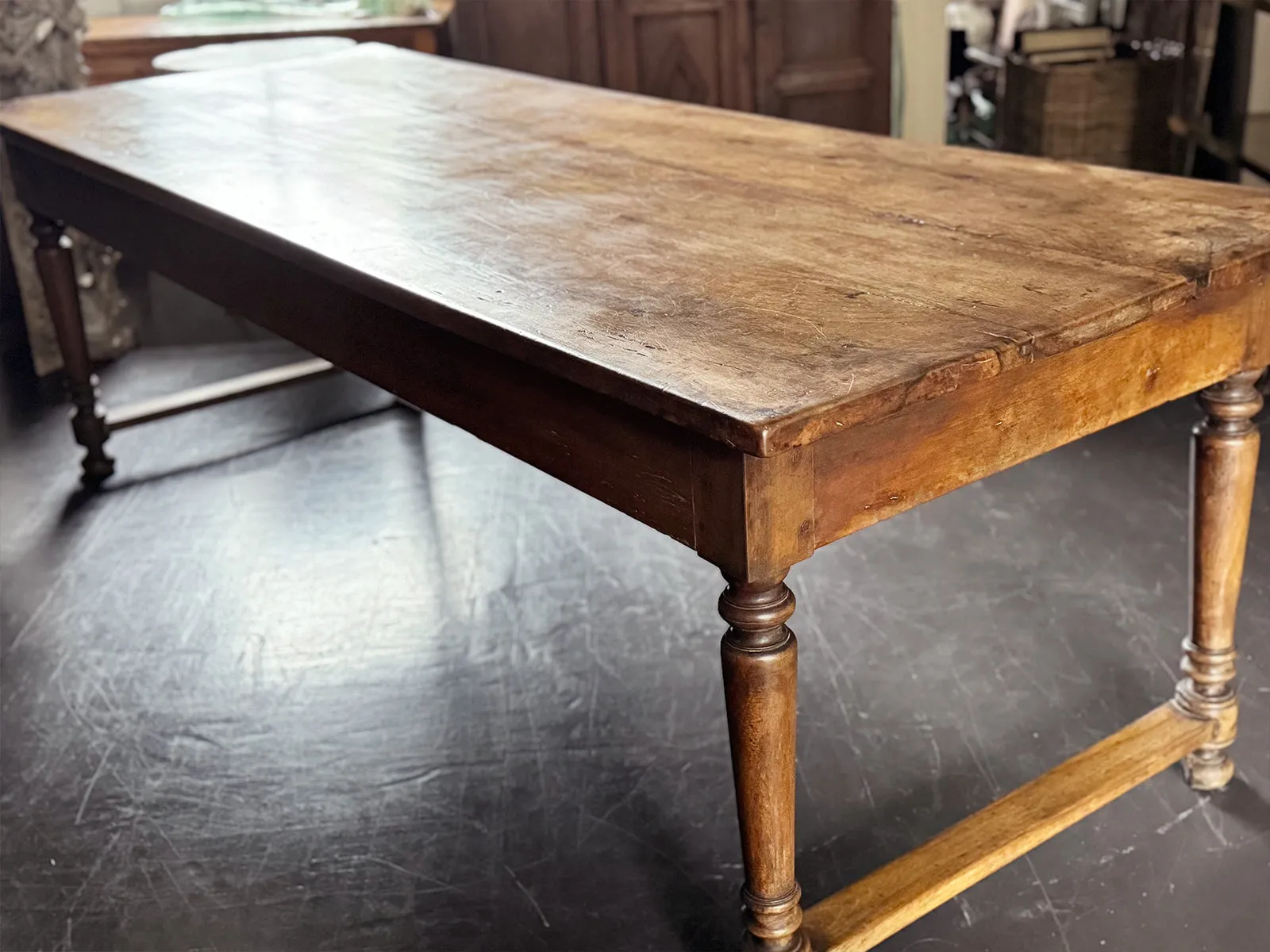 A Late 18th C/Early 19th C Walnut Dining Table of Beautiful Colour with Secret Drawer