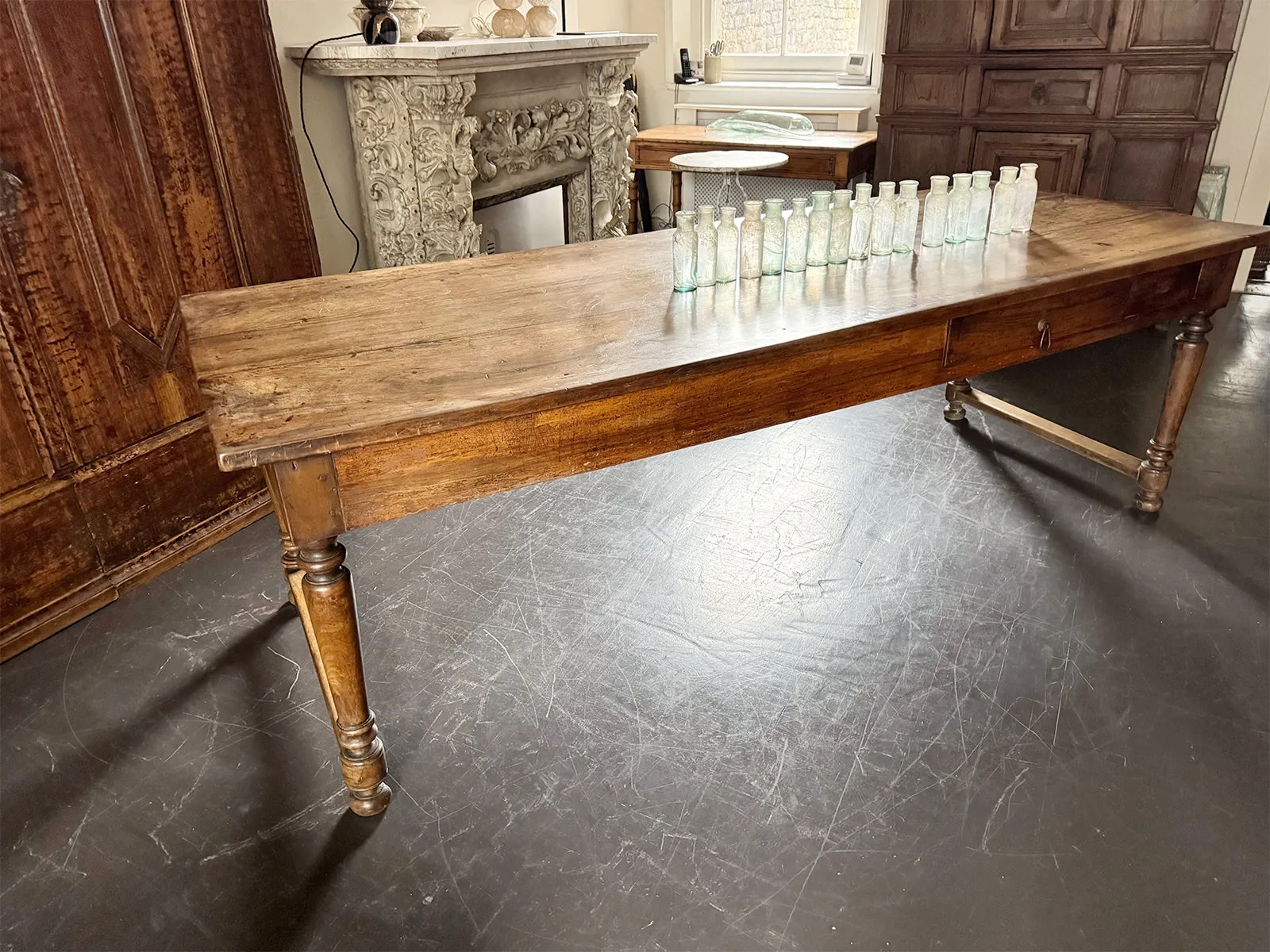 A Late 18th C/Early 19th C Walnut Dining Table of Beautiful Colour with Secret Drawer