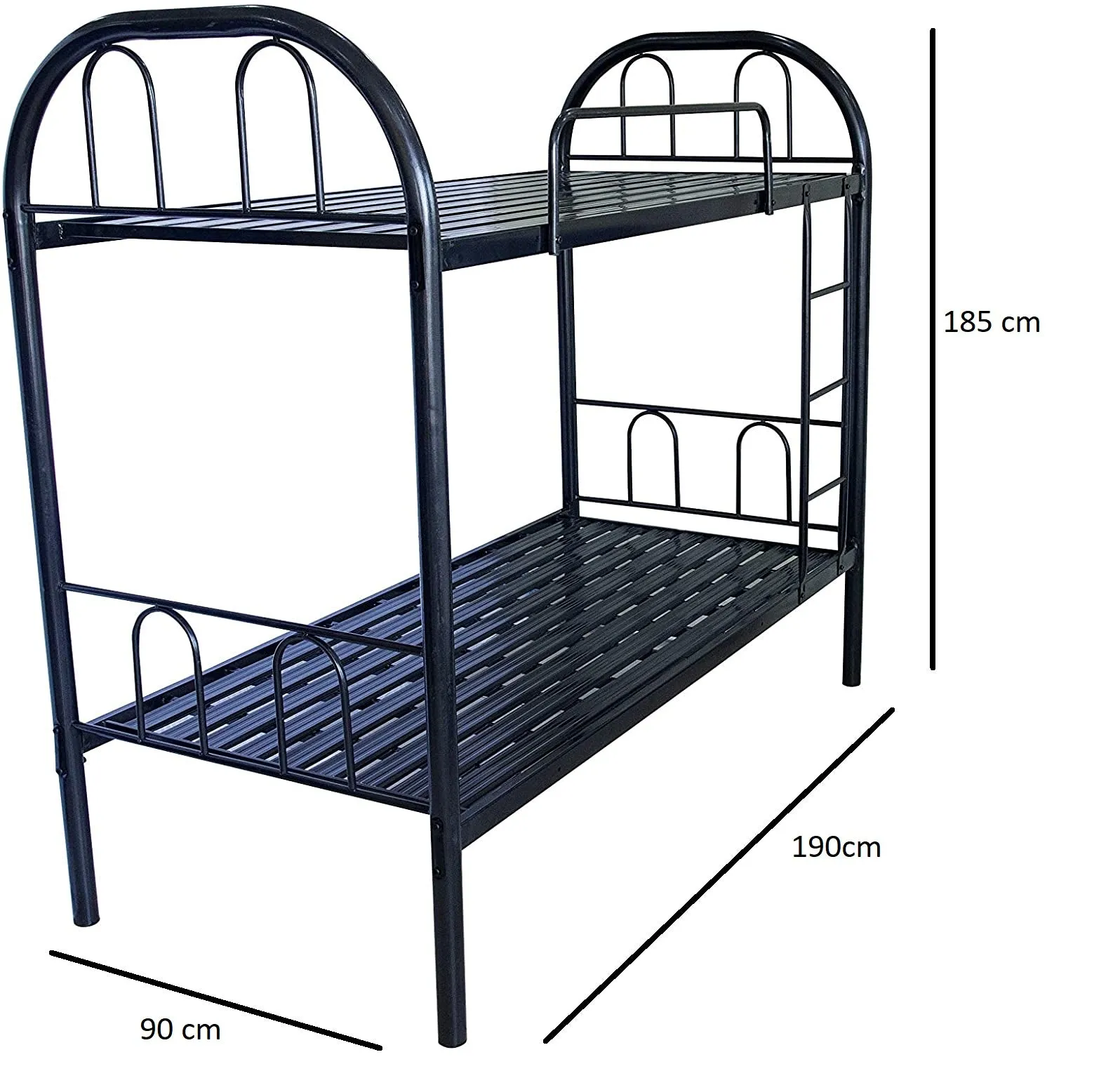 AFT Metal Bunk Bed, Black, Single