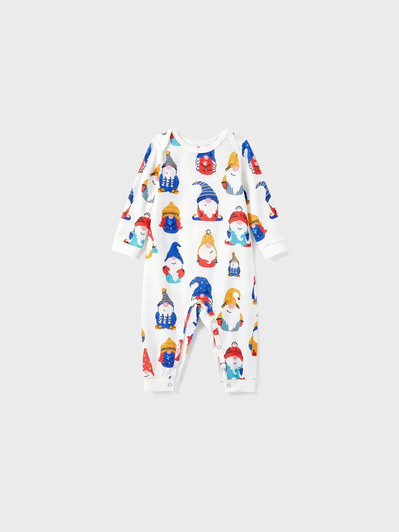 Allover Gnome Pattern Long Sleeves Family Matching Pajama Set