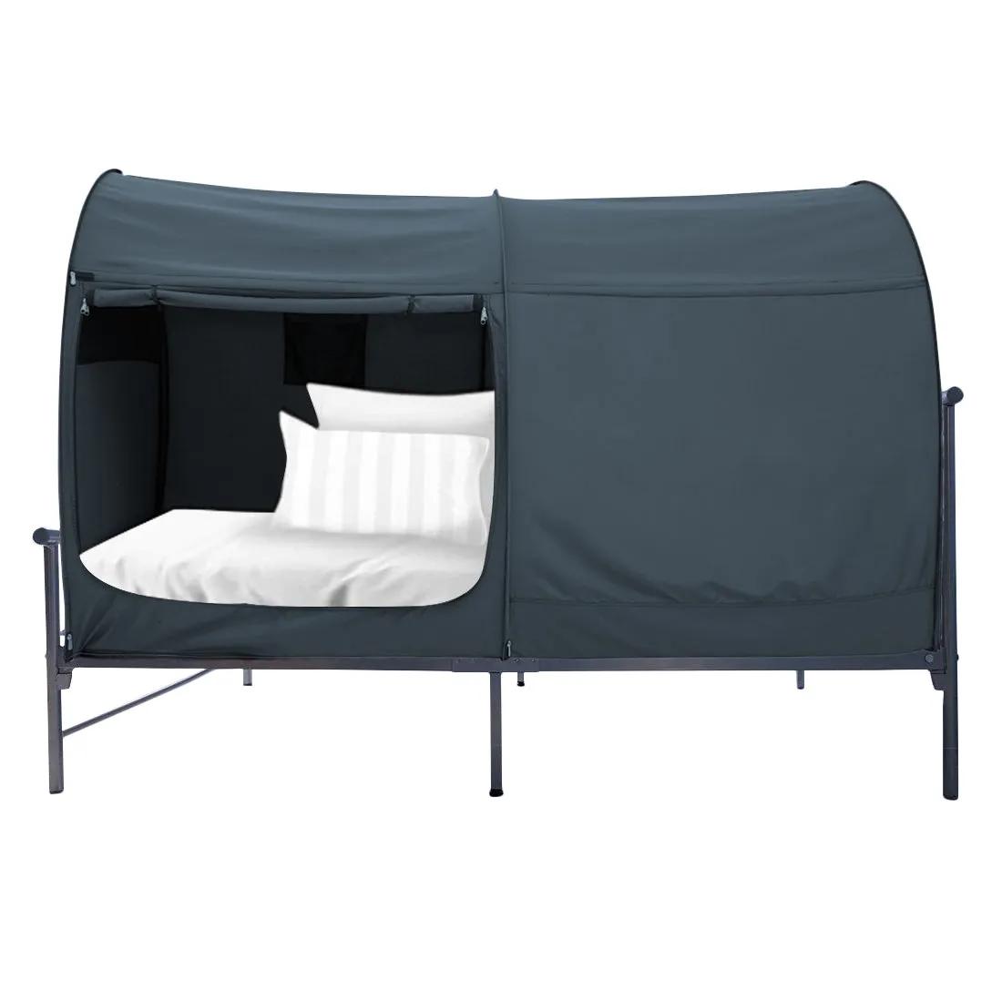 Alvantor Charcoal Bunk Twin Size Sleeping Canopy Bed Tent