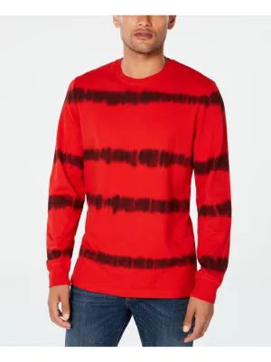 AMERICAN RAG Mens Red Lightweight, Color Block Crew Neck Shirt