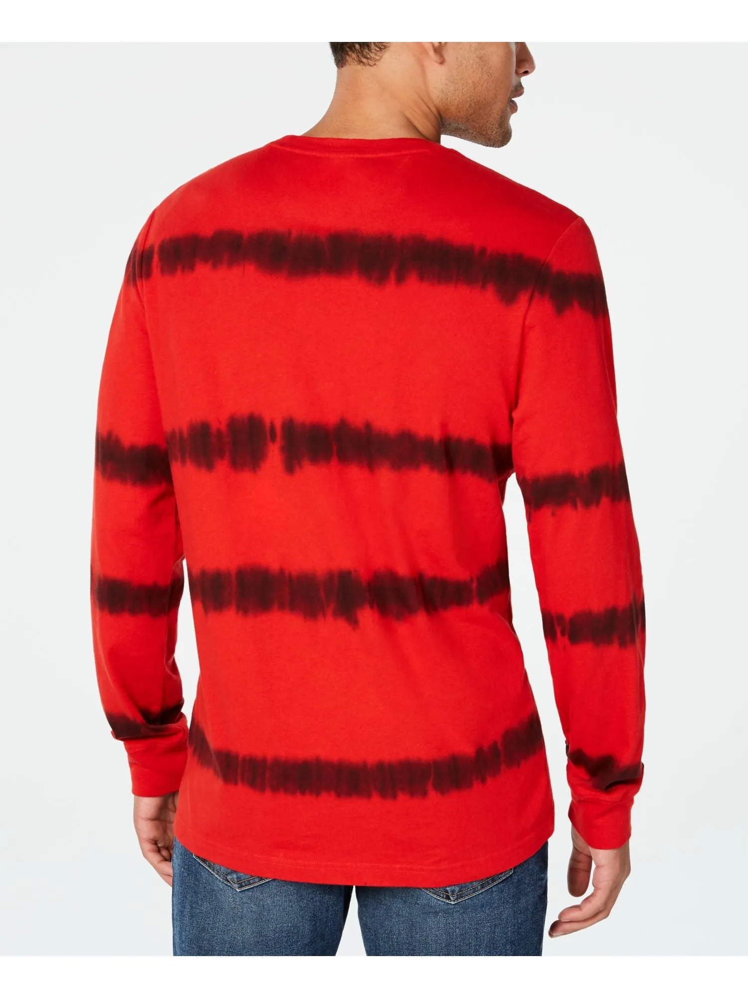 AMERICAN RAG Mens Red Lightweight, Color Block Crew Neck Shirt