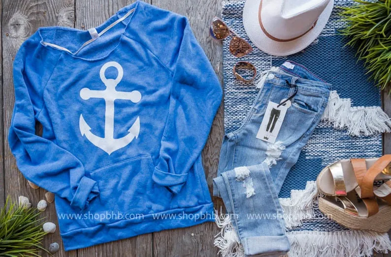 Anchors Away Slouchy Sweater** Final Sale