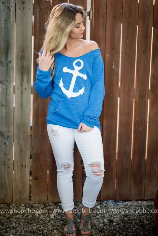 Anchors Away Slouchy Sweater** Final Sale