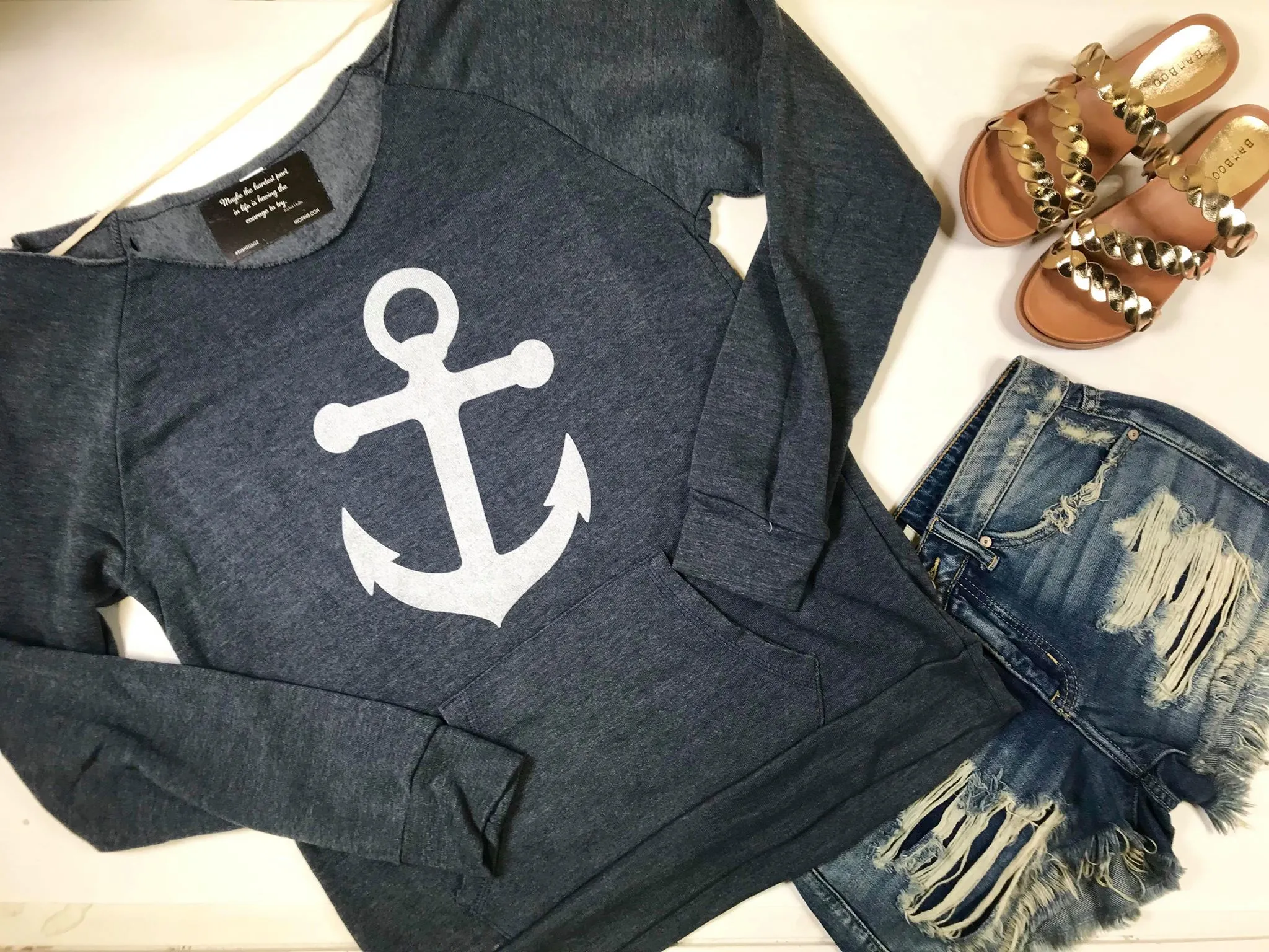 Anchors Away Slouchy Sweater** Final Sale