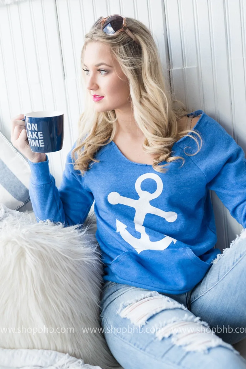 Anchors Away Slouchy Sweater** Final Sale