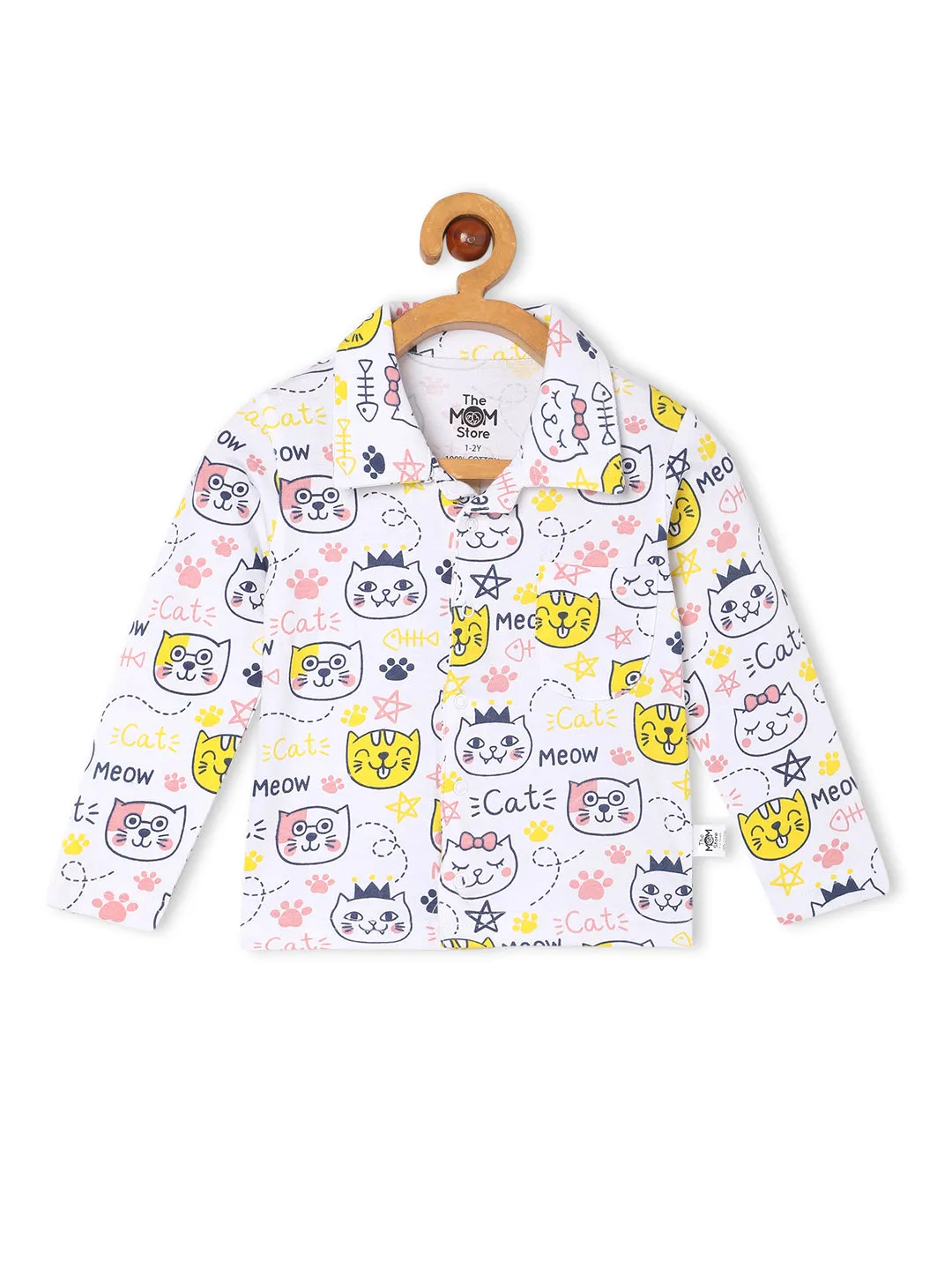 Baby and Kids Pajama Nightsuit Set - Meow Meow