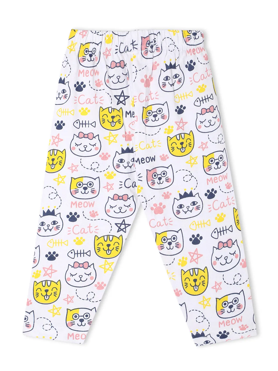 Baby and Kids Pajama Nightsuit Set - Meow Meow