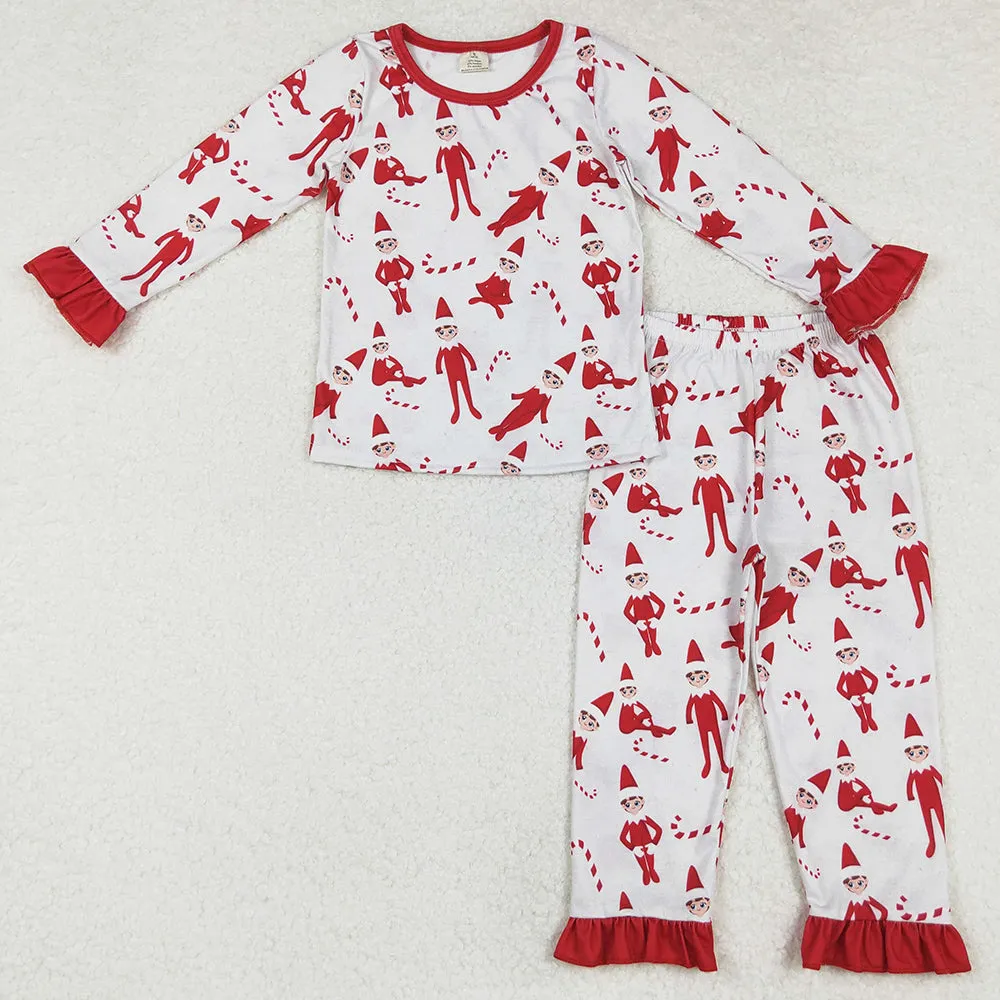 Baby Girls Clothes Christmas Bamboo Pajamas Sleepwear Clothes Sets GLP1866