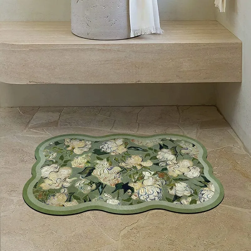 Bathroom Floor Mat Soft Diatom Mud Absorbent Non-slip