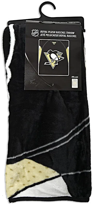 BCPK2 Blanket - Raschel Jumbo - Pittsburgh Penguins