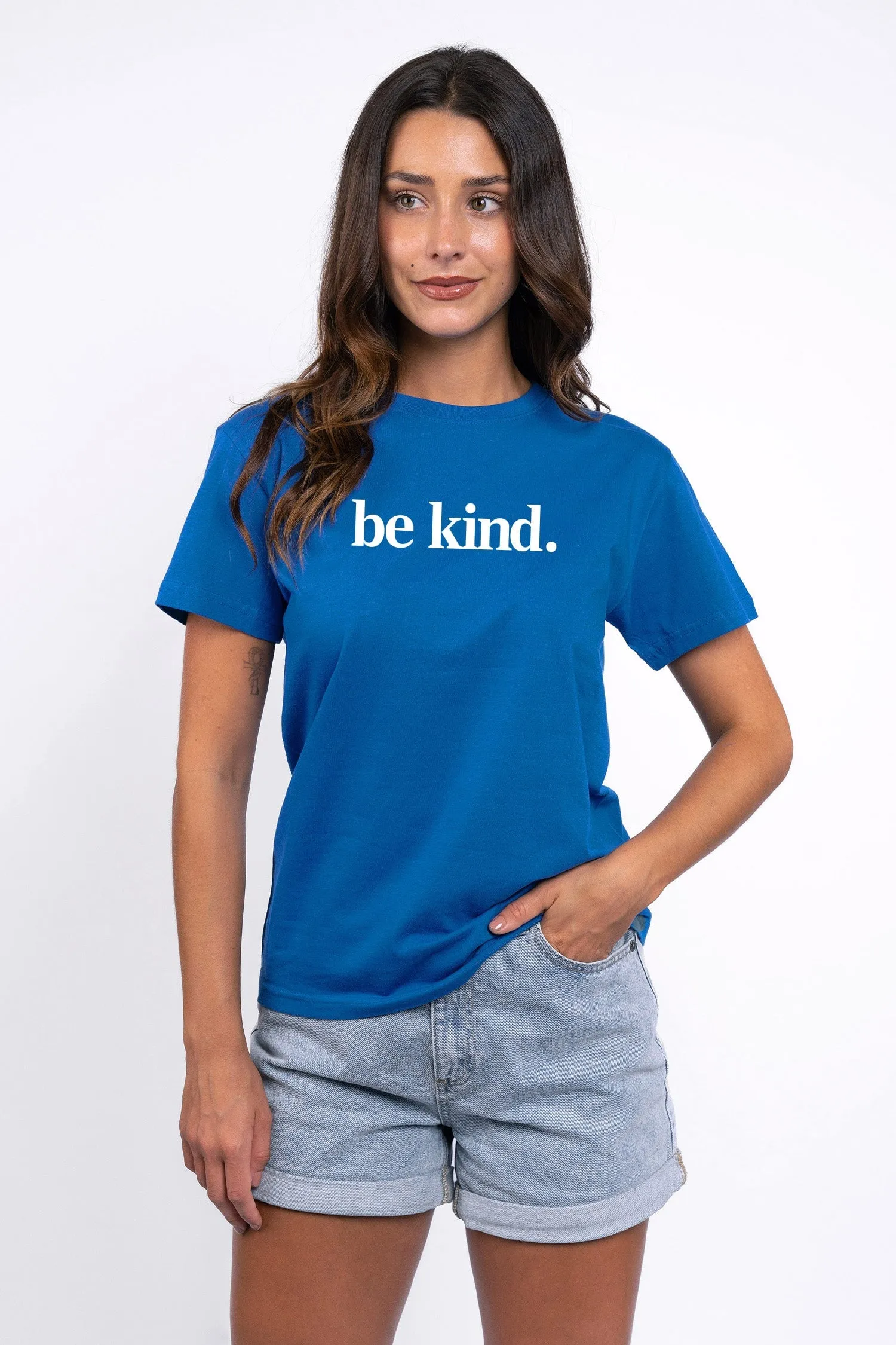 Be Kind. T-Shirt Royal Blue