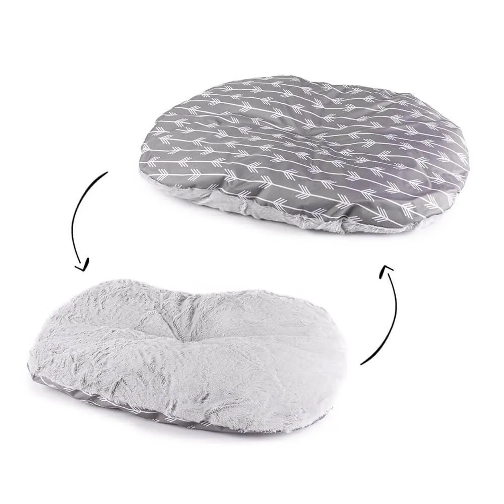 Bella - Grey Soft Dog Bed - Size S/M/L/XL