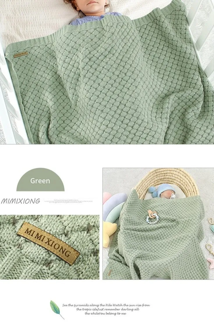 Blankets Knitted Swaddle Wrap 100*80cm