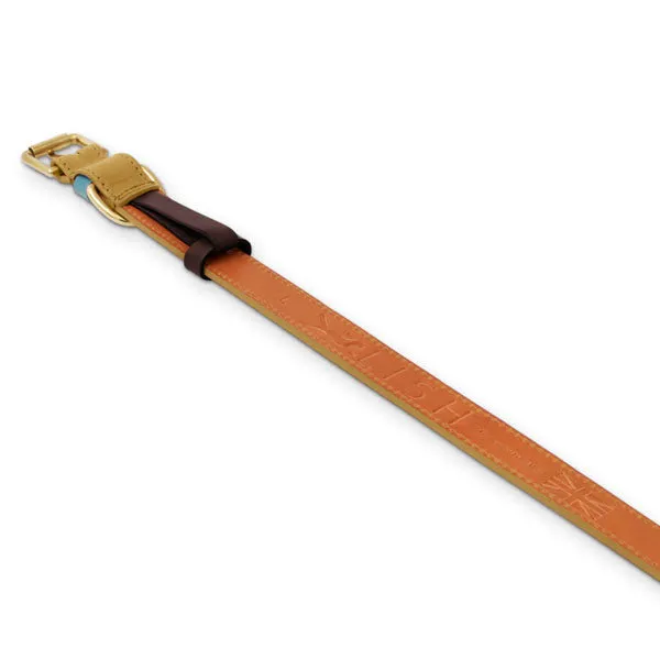 Braithwaite Mustard Yellow Luxury Leather Designer Dog Collar