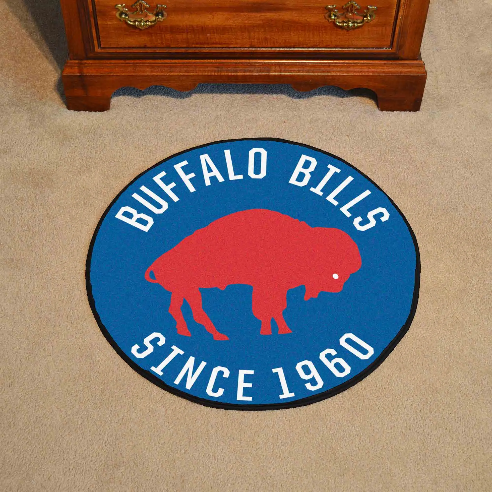 Buffalo Bills Roundel Rug - 27in. Diameter, NFL Vintage