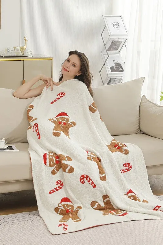 Christmas Pattern Print Cozy Soft Throw Blanket