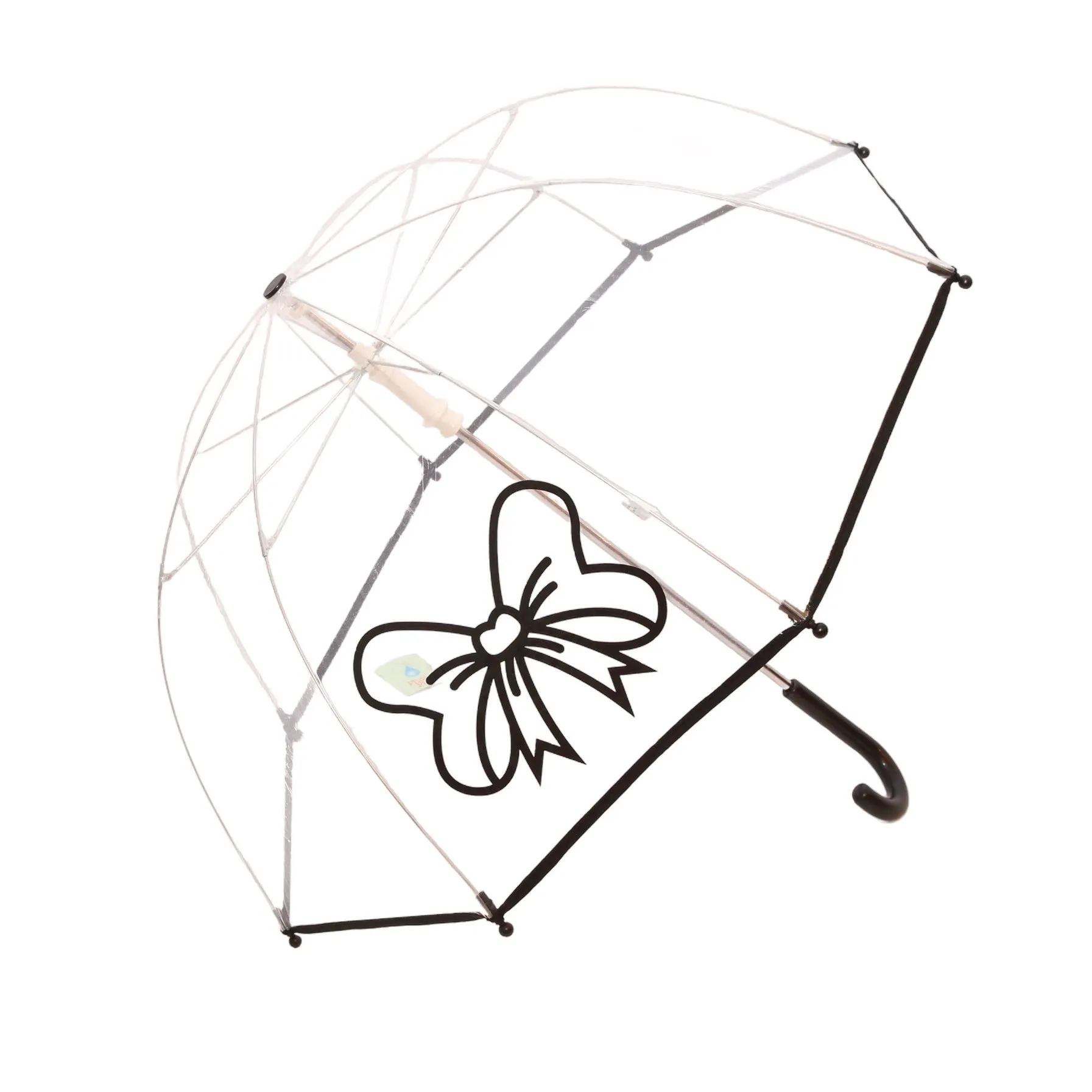 Clear Umbrella With Black Bow