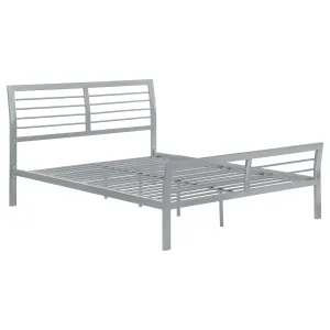 Cooper Twin Metal Bed Silver - Durable Metal Frame