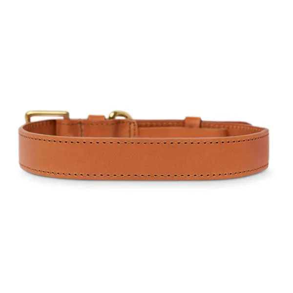 Coopers Butter Brown Luxury Leather Designer Dog Collar