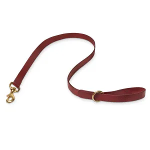 Coopers Maple Red Italian Leather Luxury Dog Lead