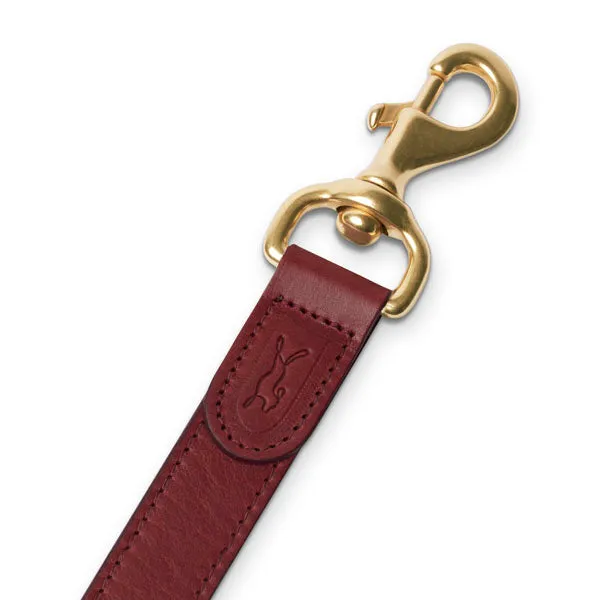 Coopers Maple Red Italian Leather Luxury Dog Lead