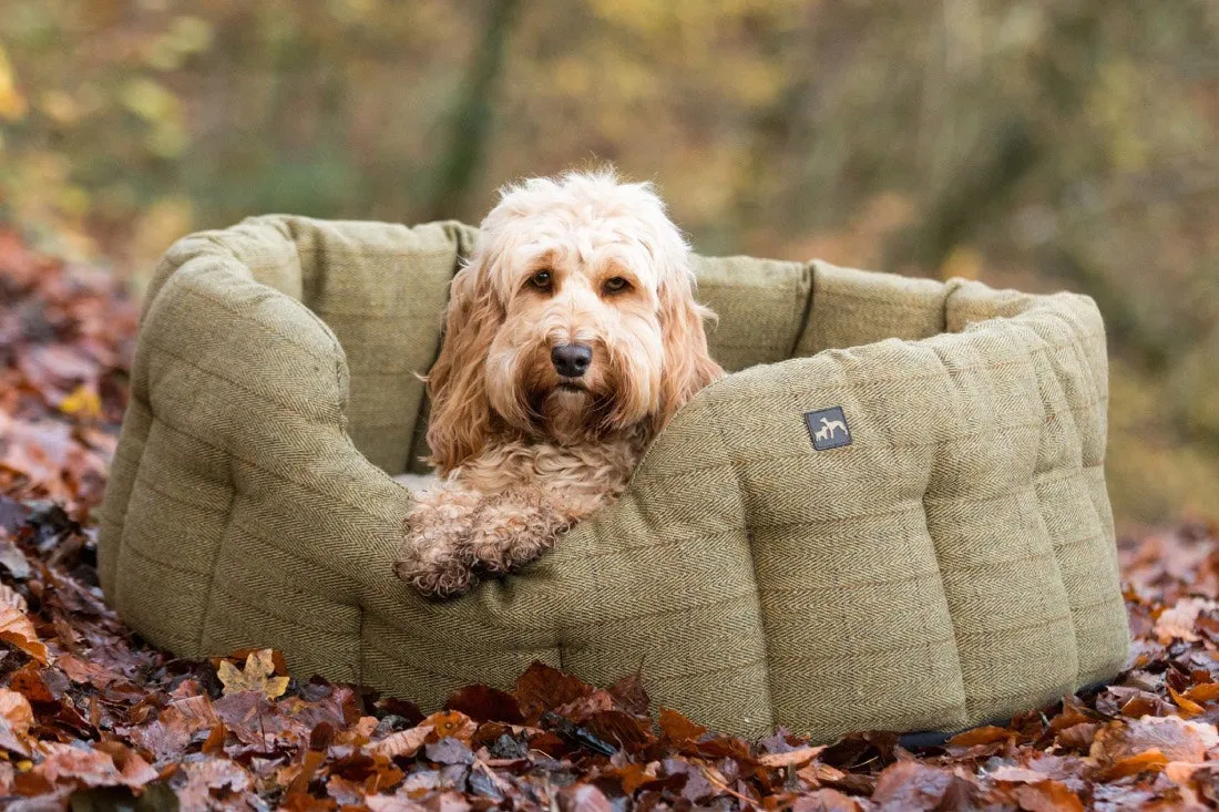 Country and Twee Tweed Dog Bed