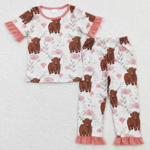 Cow Print Girls Pajamas Sets GSPO0962