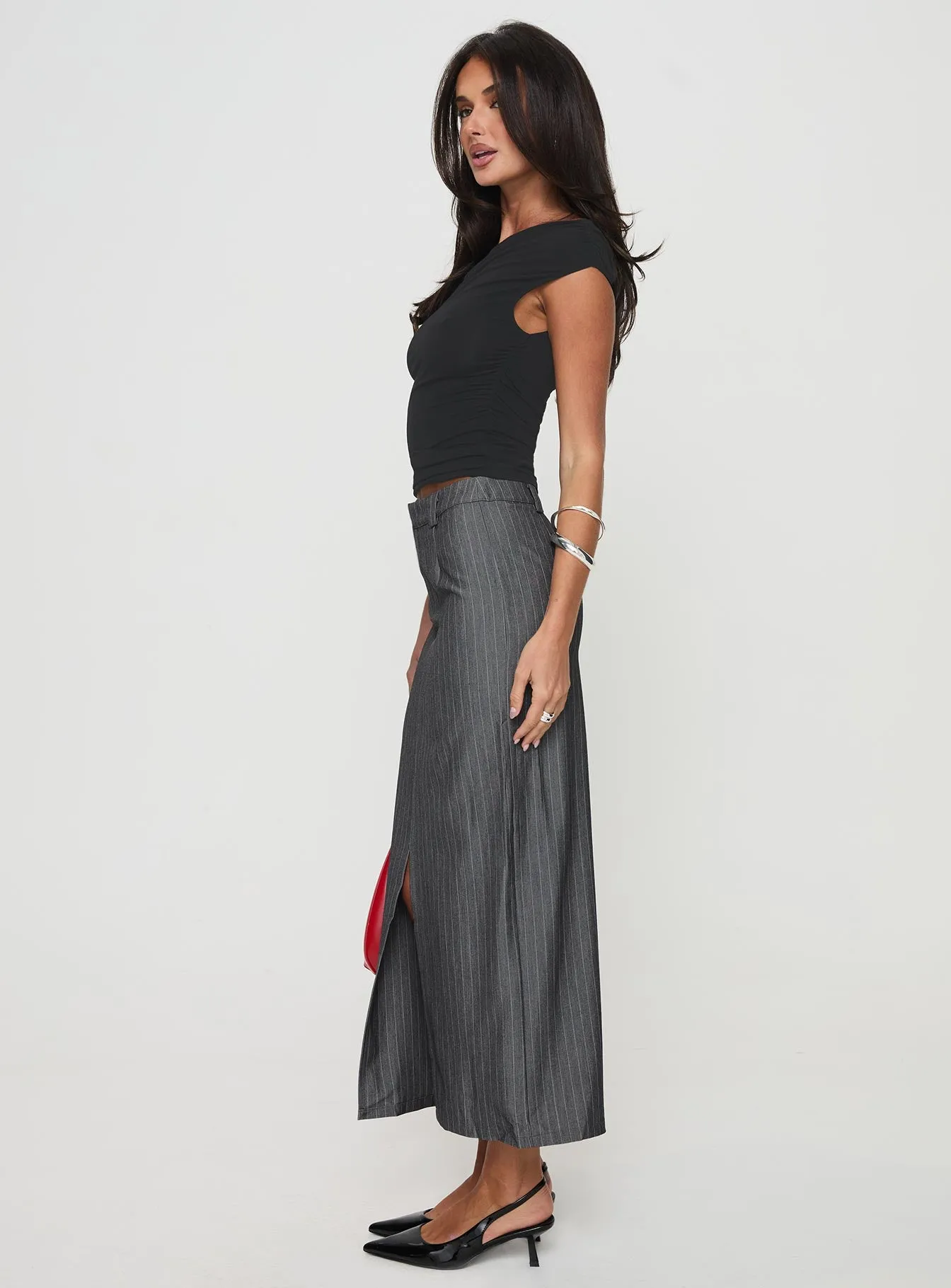 Cubeb Maxi Skirt Grey