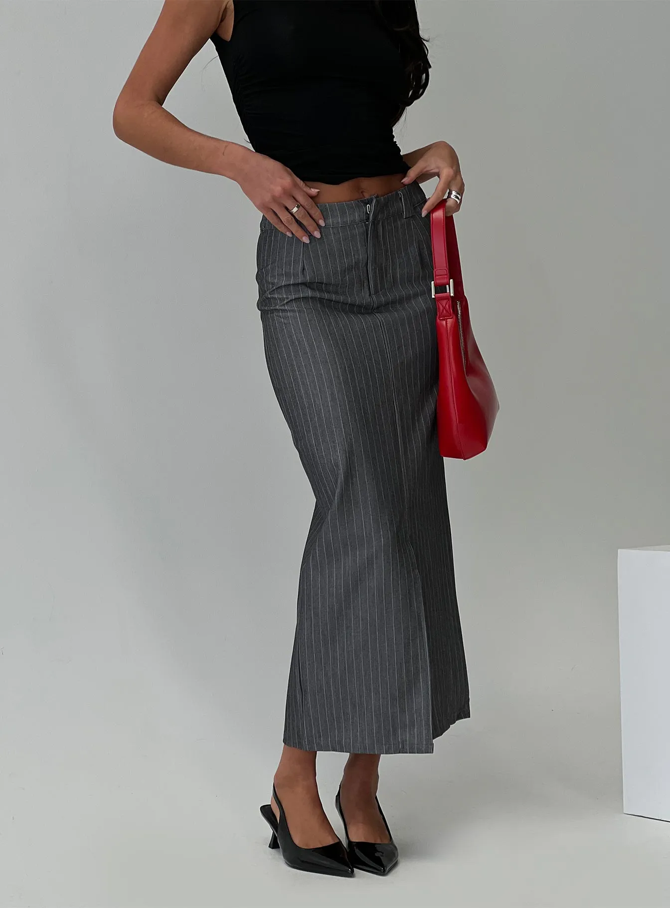 Cubeb Maxi Skirt Grey