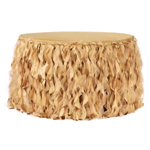 Curly Willow 14ft Table Skirt - Gold