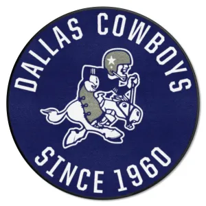 Dallas Cowboys Roundel Rug - 27in. Diameter, NFL Vintage