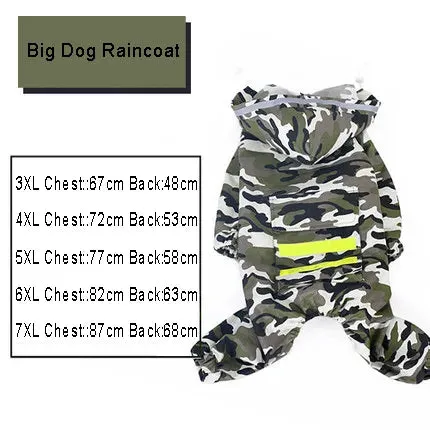 Dog Raincoat Jumpsuit Rain Coat for Dogs Pet Cloak Labrador Waterproof Golden Retriever Jacket Pet Supplies