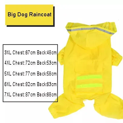 Dog Raincoat Jumpsuit Rain Coat for Dogs Pet Cloak Labrador Waterproof Golden Retriever Jacket Pet Supplies