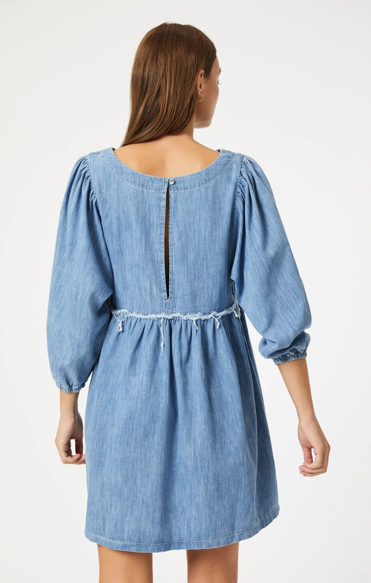 DORY DRESS IN MID BLUE LIGHT DENIM