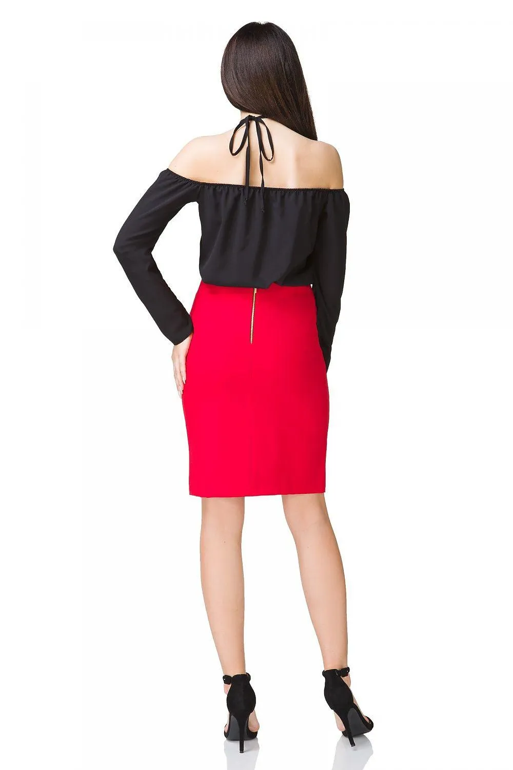 Elegant Neck-Tied Ruched Shoulder Blouse - Tessita 93608