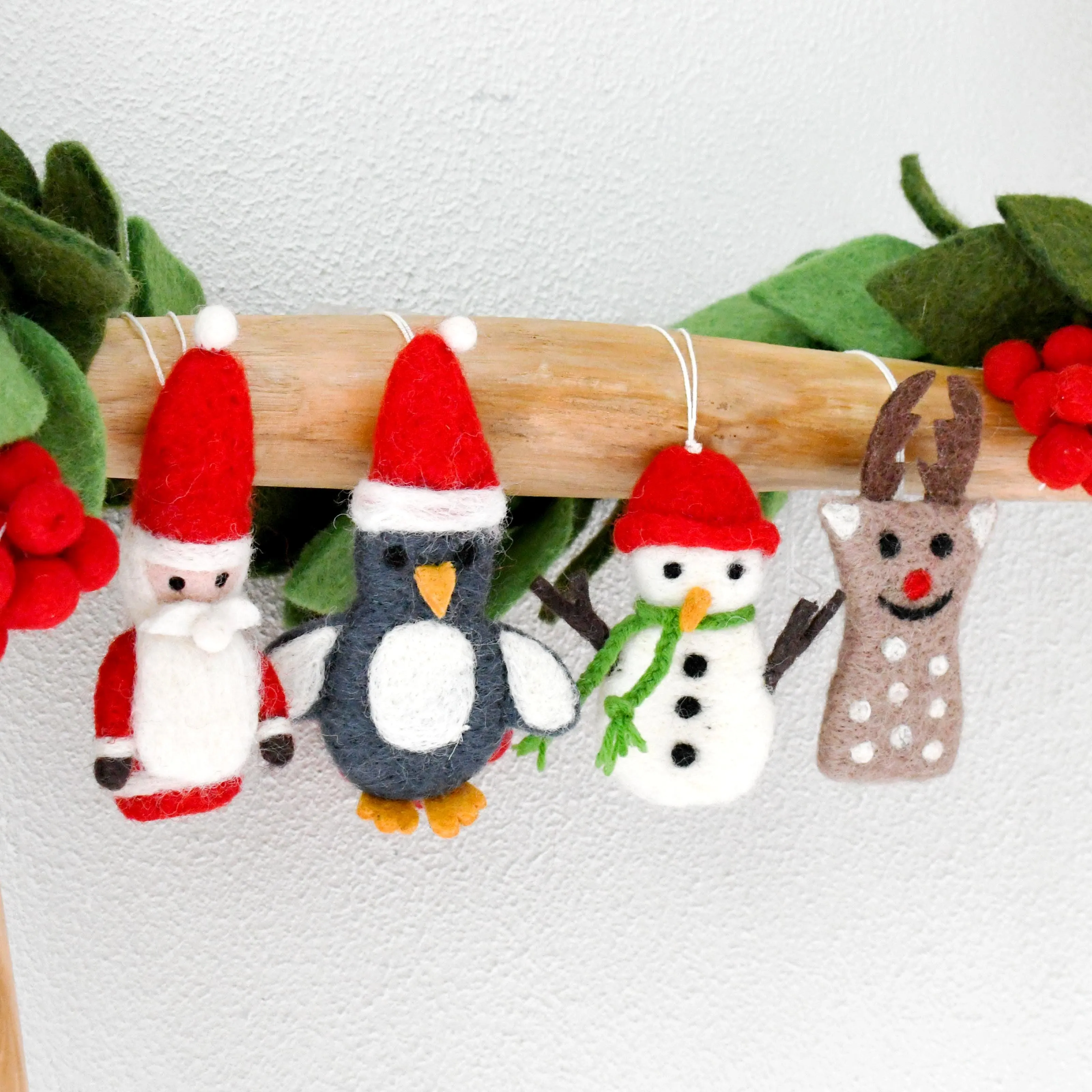 Felt Christmas Ornaments (Set of 4)