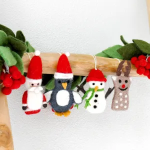 Felt Christmas Ornaments (Set of 4)