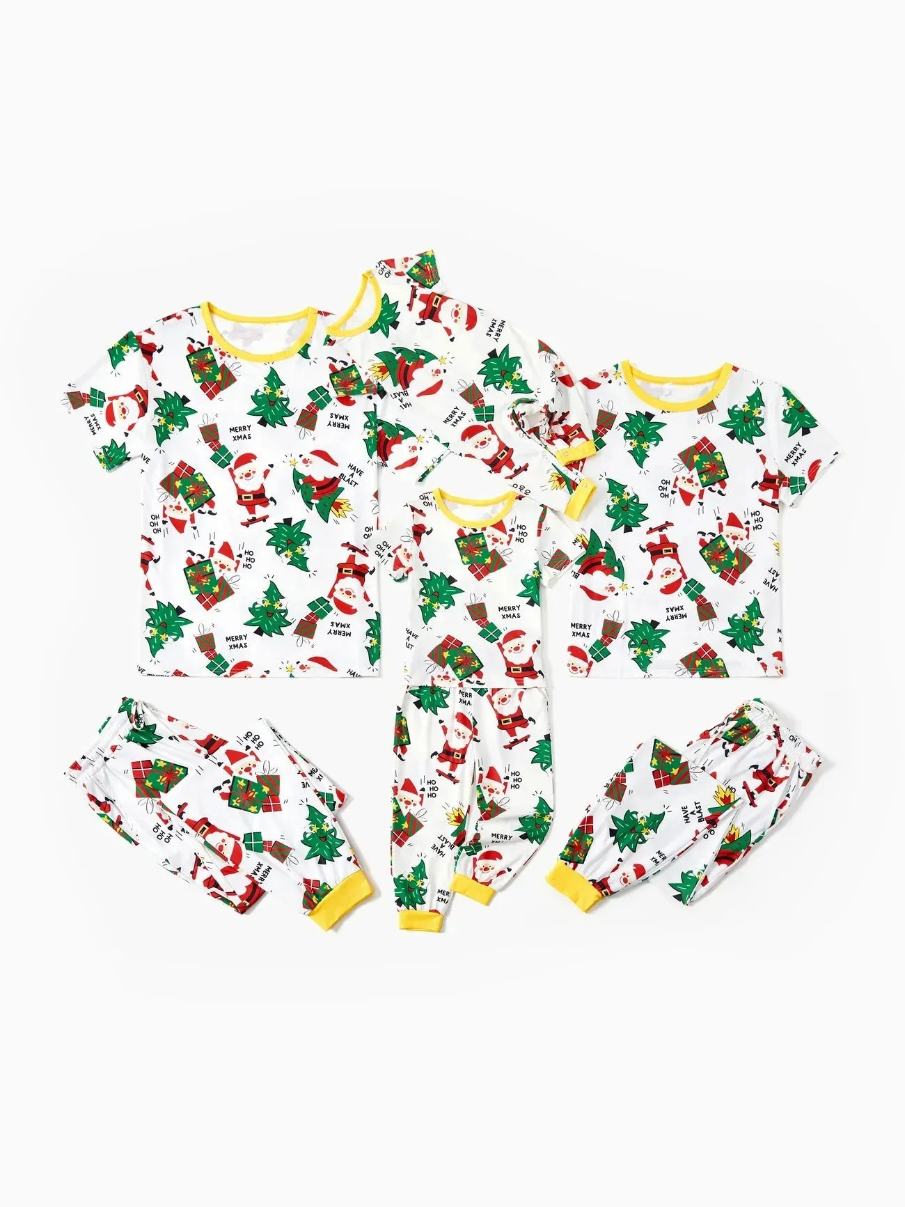 Festive Printed Family Pajama Set For Christmas