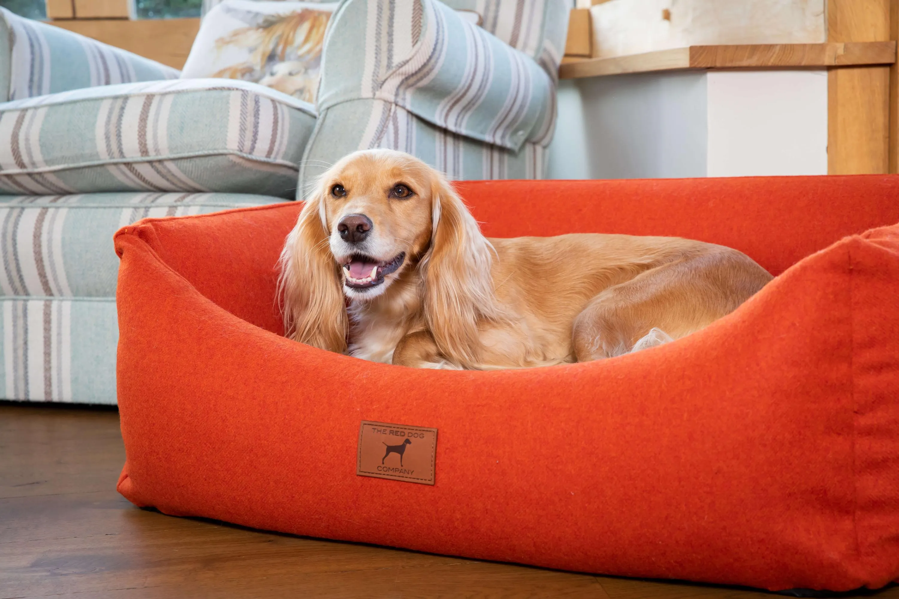 Fire Orange Classic Dog Bed