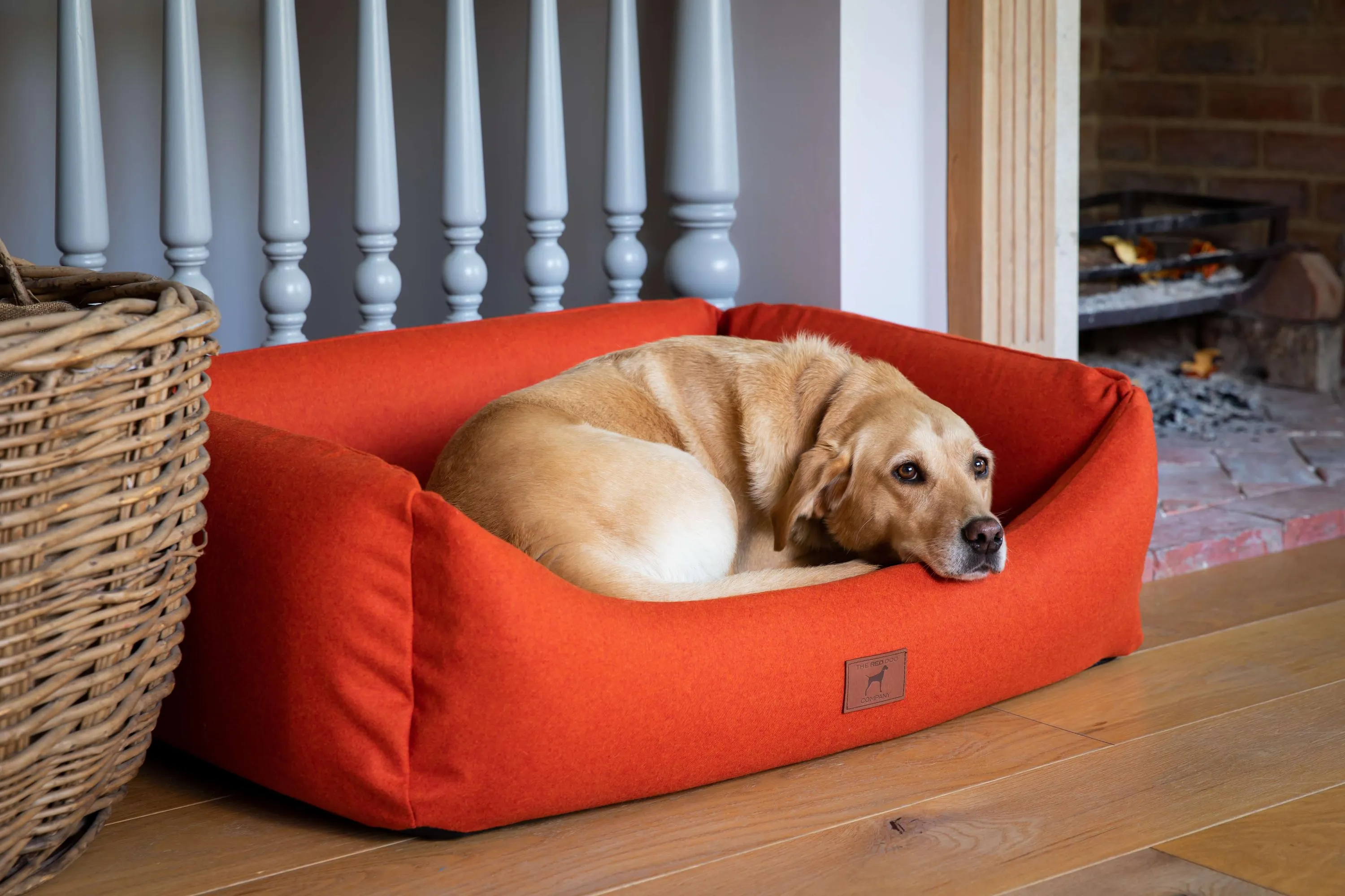 Fire Orange Classic Dog Bed