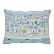 Harbour Houses Printed Cushion