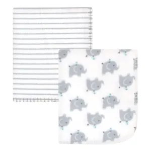 Hudson Baby Fleece Blankets, Elephants